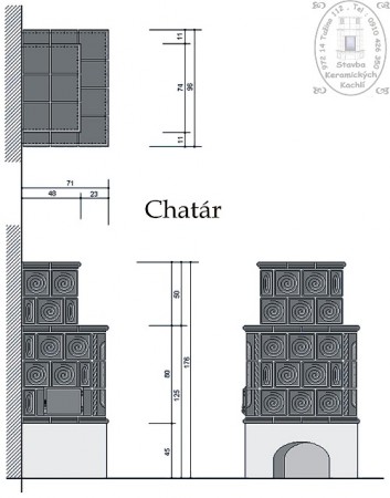 Kachľová pec "Chatár"