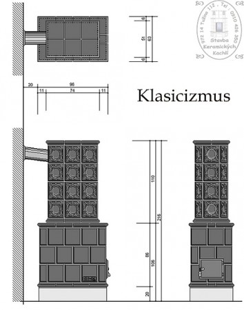 Kachľová pec "Klasicizmus"