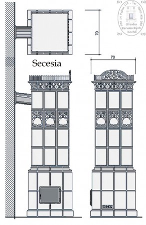 Kachľová pec "Secesia"